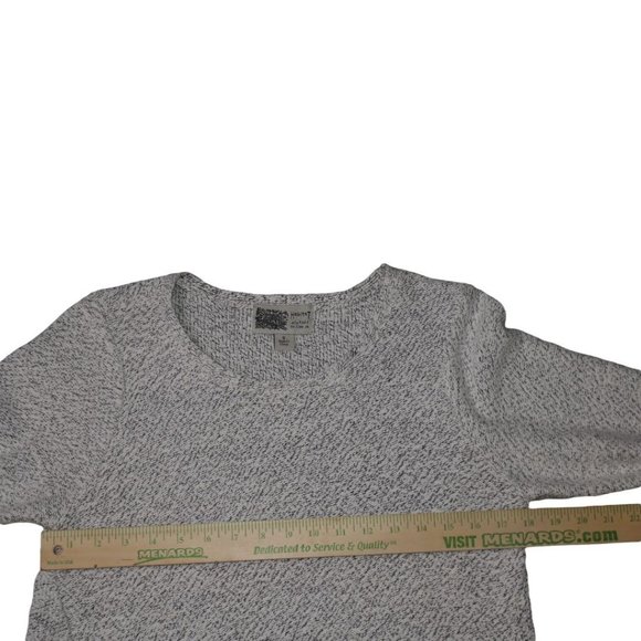 Habitat Sweater Women Gray Knit Round Neck Long Sleeve Pocket Sweater - Picture 6 of 13